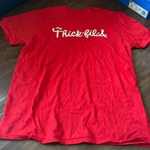 Red Thick-fil-a shirt